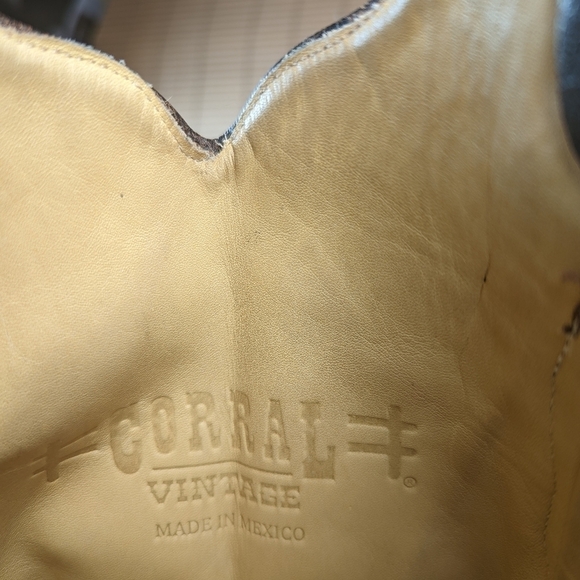 Ladies Corral Boots A1951 Black~Cognac~Red Goat leather Laser cut-outs, … - Picture 10 of 12